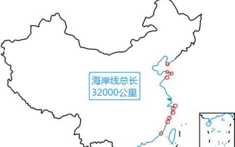 中国海岸线地图(中国海岸线城市地图)